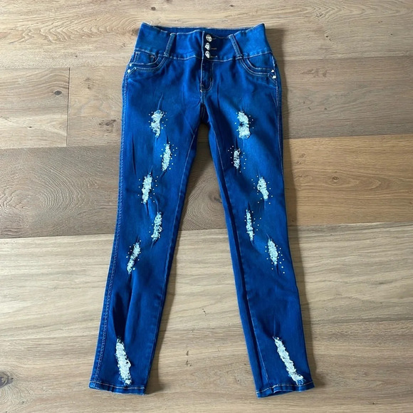 Butt Lifting Colombian Jeans Size 9 - Picture 1 of 7
